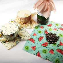 Load image into Gallery viewer, Visual Touch Palm Reusable Beeswax Cloth Wrap Food Fresh Bag Lid Cover Stretch Lid Jungle Party Bees wax wrap