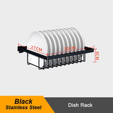 Load image into Gallery viewer, Kitchen stainless steel sink drain rack kitchen shelf DIY dishes cutlery dry drain rack 2 layer storage rack pantry organizer