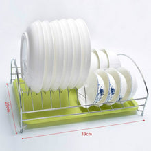 Load image into Gallery viewer, Kitchen stainless steel sink drain rack kitchen shelf DIY dishes cutlery dry drain rack 2 layer storage rack pantry organizer