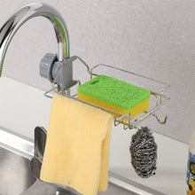 Load image into Gallery viewer, Kitchen stainless steel sink drain rack kitchen shelf DIY dishes cutlery dry drain rack 2 layer storage rack pantry organizer