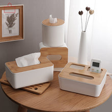 Load image into Gallery viewer, RSCHEF  Home Kitchen  Wooden  Plastic Tissue Box  Solid Wood Napkin Holder Case Simple  Stylish