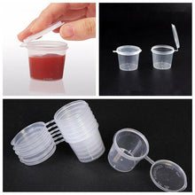 Load image into Gallery viewer, 100pcs Disposable Clear Plastic Sauce Pot Chutney Cups Slime Storage Container Box With Lids Kitchen Organizer 30ml